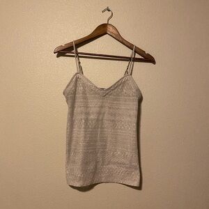 American Eagle Y2K Beige Gold Knit Tank Top